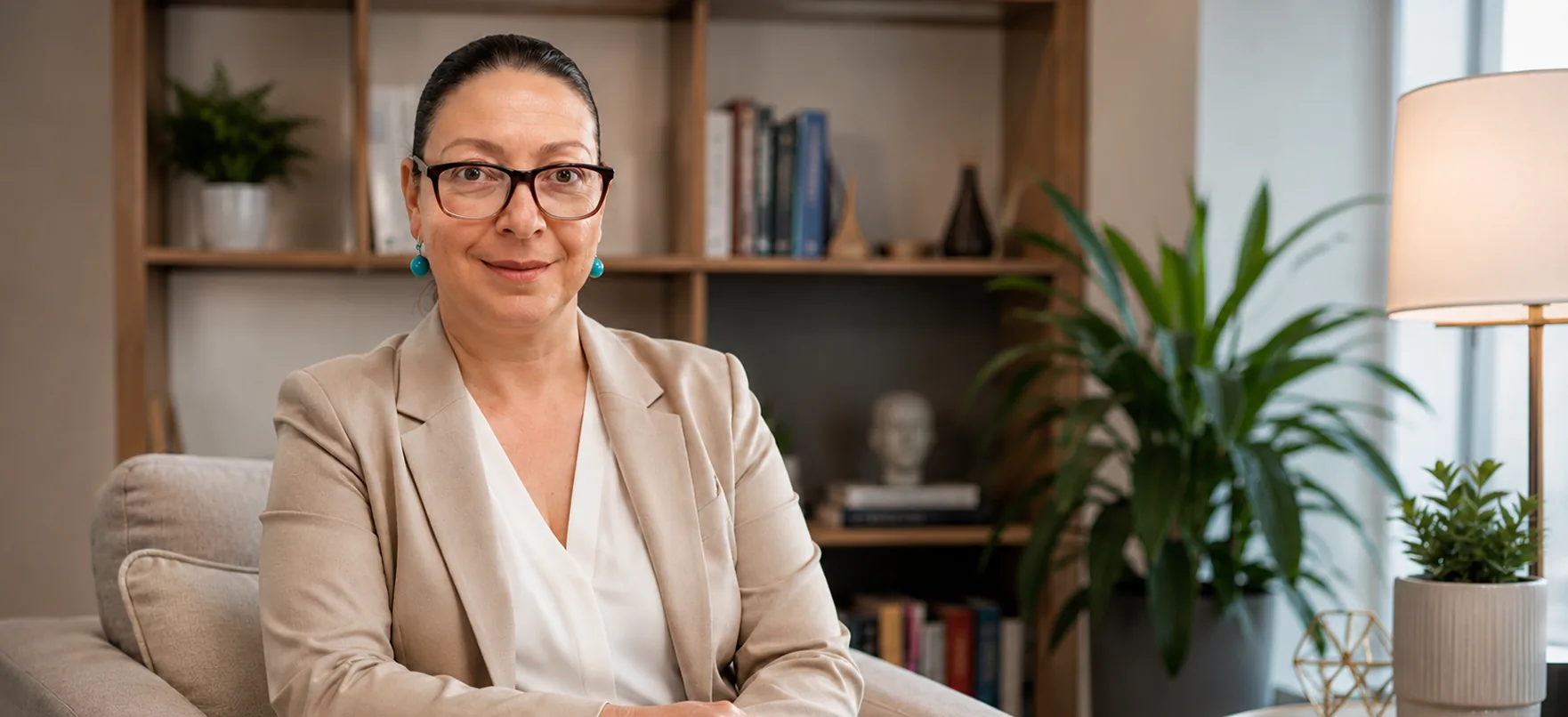 Zilda Maciel — psicóloga clínica em consultório acolhedor